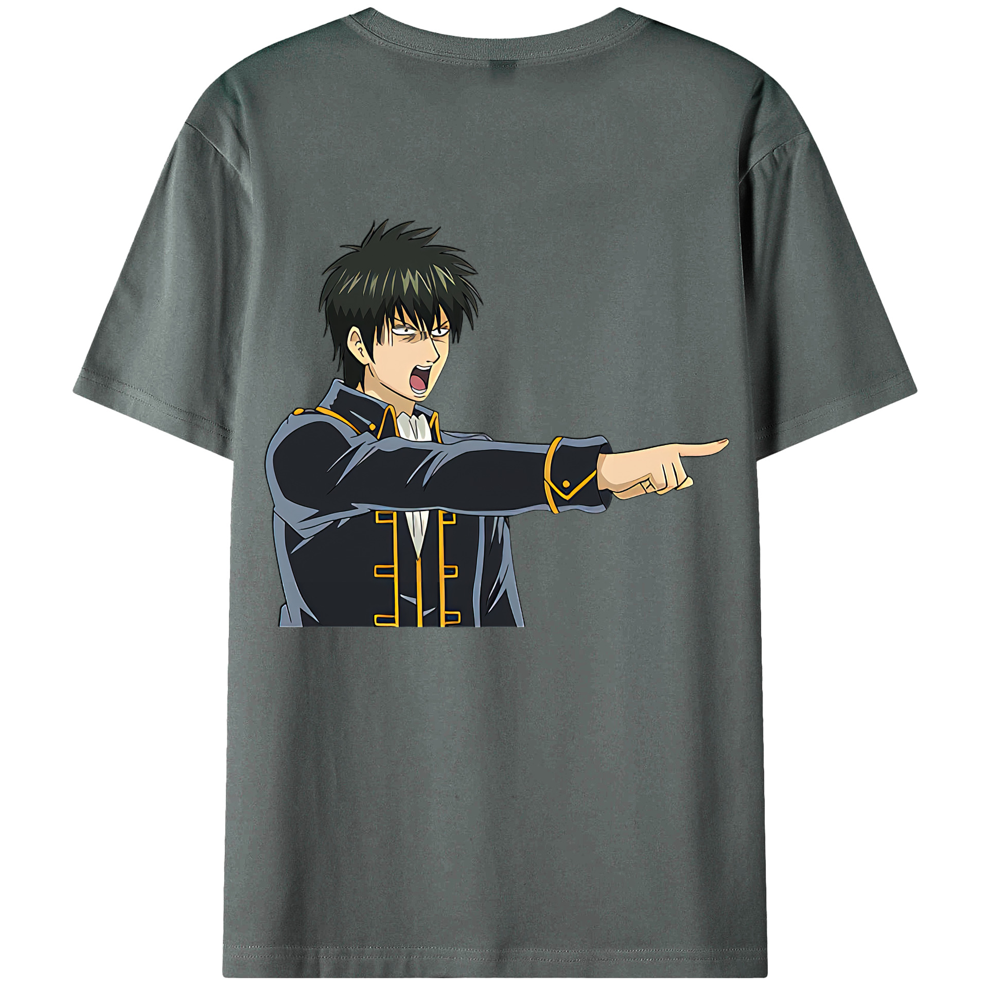 （画像用） ぎんたま 坂田銀時（さかたぎんとき） 神楽 志村新八（しむら しんぱち） GINTAMA Sakata Gintoki Kagura Shimura Shinpachi 綿100％ メンズ半袖Tシャツ（バックプリント） 通気性